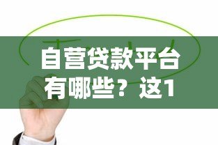 自营贷款平台有哪些?这10家正规机构值得关注 自营贷款平台有哪些?这10家正规机构值得关注