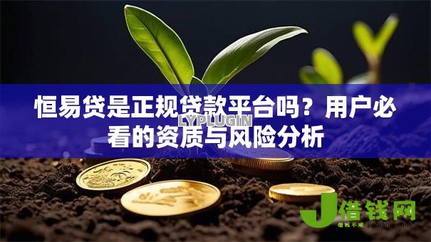 恒易贷是正规贷款平台吗?用户必看的资质与风险分析 恒易贷是正规贷款平台吗?用户必看的资质与风险分析