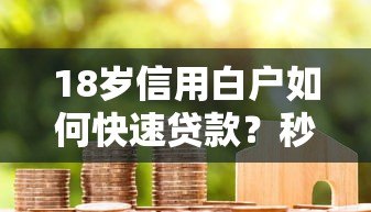 18岁信用白户如何快速贷款?秒过平台及申请技巧全解析 18岁信用白户如何快速贷款?秒过平台及申请技巧全解析