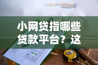 小网贷指哪些贷款平台?这10个靠谱选择别错过! 小网贷指哪些贷款平台?这10个靠谱选择别错过!