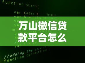 万山微信贷款平台怎么样?真实评测与用户反馈解析 万山微信贷款平台怎么样?真实评测与用户反馈解析