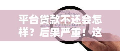 平台贷款不还会怎样?后果严重!这些解决办法一定要知道 平台贷款不还会怎样?后果严重!这些解决办法一定要知道