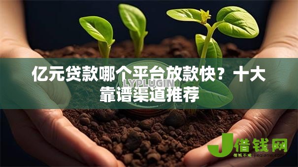 亿元贷款哪个平台放款快？十大靠谱渠道推荐