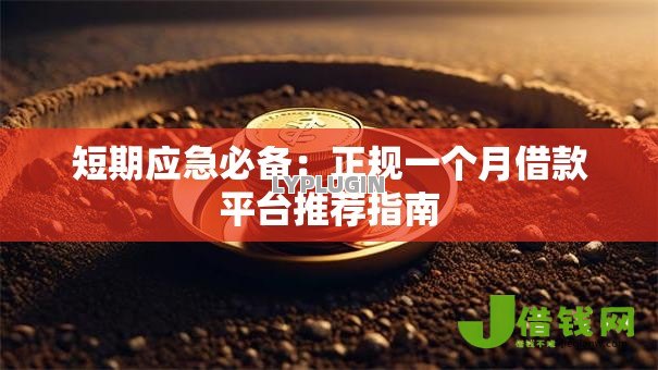短期应急必备：正规一个月借款平台推荐指南