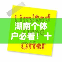 湖南个体户必看!十大正规贷款平台推荐及申请攻略 湖南个体户必看!十大正规贷款平台推荐及申请攻略