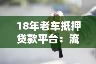18年老车抵押贷款平台：流程、利率与避坑指南