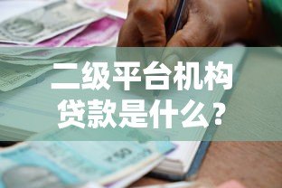 二级平台机构贷款是什么？全面解析贷款类型与特点