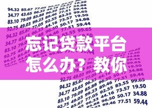 忘记贷款平台怎么办?教你快速找回借款记录 忘记贷款平台怎么办?教你快速找回借款记录