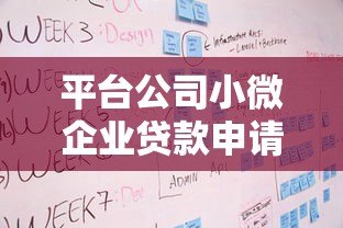 平台公司小微企业贷款申请指南:流程与注意事项 平台公司小微企业贷款申请指南:流程与注意事项