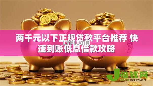 两千元以下正规贷款平台推荐 快速到账低息借款攻略