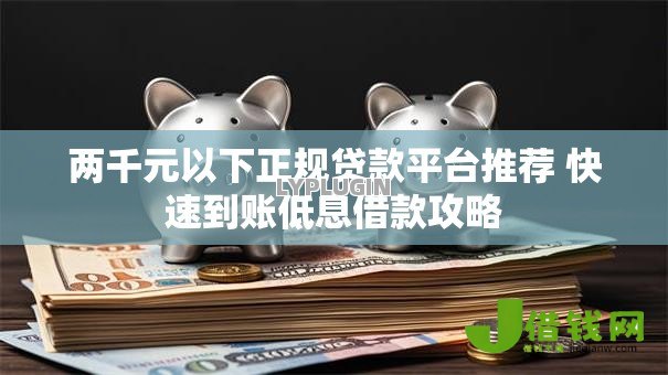 两千元以下正规贷款平台推荐 快速到账低息借款攻略