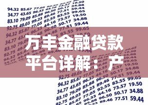 万丰金融贷款平台详解:产品特点与申请流程全解析 万丰金融贷款平台详解:产品特点与申请流程全解析