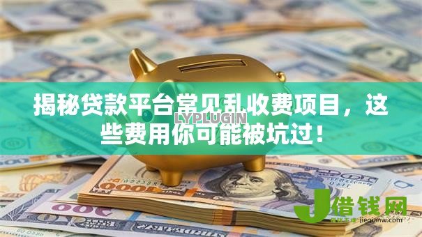 揭秘贷款平台常见乱收费项目,这些费用你可能被坑过! 揭秘贷款平台常见乱收费项目,这些费用你可能被坑过!