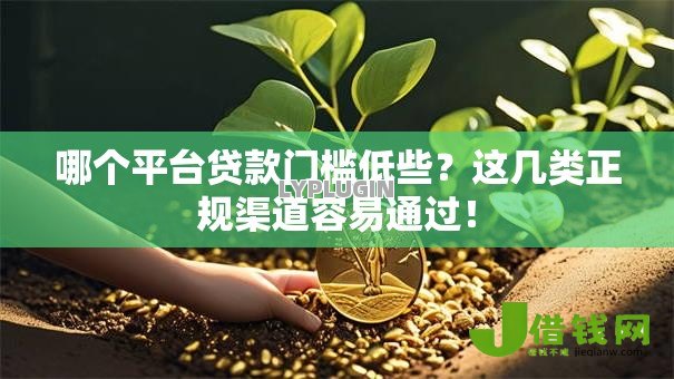 哪个平台贷款门槛低些？这几类正规渠道容易通过！