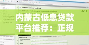 内蒙古低息贷款平台推荐：正规机构利息对比及申请攻略