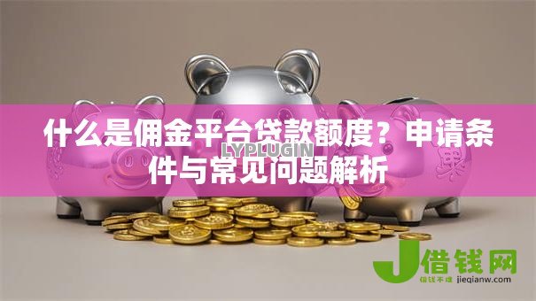 什么是佣金平台贷款额度？申请条件与常见问题解析