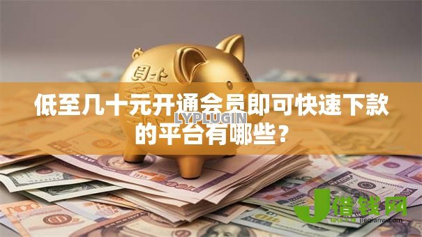 低至几十元开通会员即可快速下款的平台有哪些？