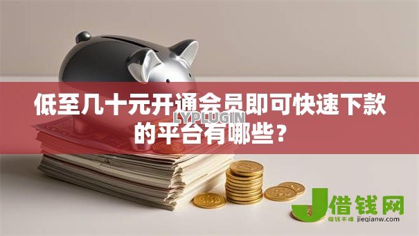 低至几十元开通会员即可快速下款的平台有哪些？