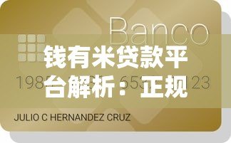 钱有米贷款平台解析:正规性、申请流程及用户评价全知道 钱有米贷款平台解析:正规性、申请流程及用户评价全知道