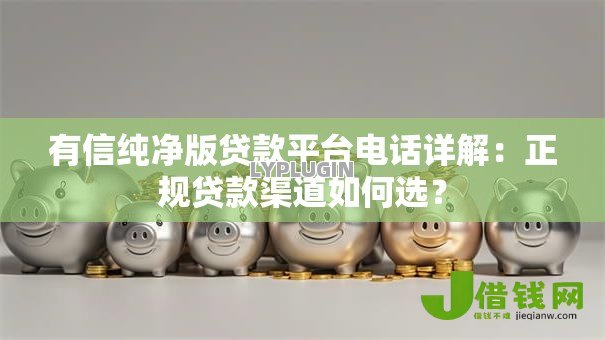 有信纯净版贷款平台电话详解:正规贷款渠道如何选? 有信纯净版贷款平台电话详解:正规贷款渠道如何选?