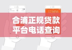 合浦正规贷款平台电话查询及申请指南