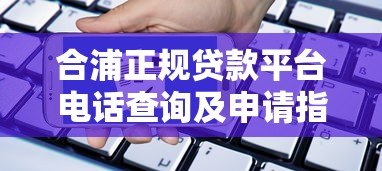 合浦正规贷款平台电话查询及申请指南