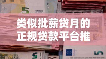 类似批薪贷月的正规贷款平台推荐与避坑指南 类似批薪贷月的正规贷款平台推荐与避坑指南