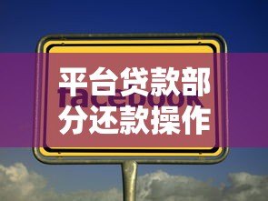 平台贷款部分还款操作指南及注意事项