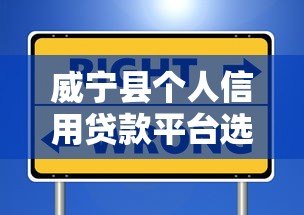 威宁县个人信用贷款平台选择及申请全攻略