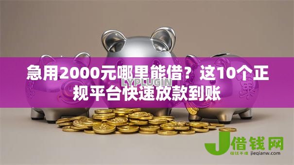 急用2000元哪里能借?这10个正规平台快速放款到账 急用2000元哪里能借?这10个正规平台快速放款到账