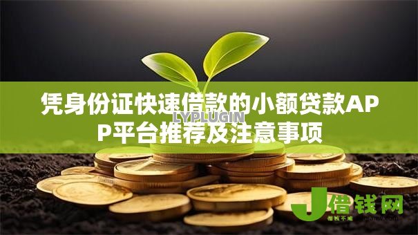 凭身份证快速借款的小额贷款APP平台推荐及注意事项 凭身份证快速借款的小额贷款APP平台推荐及注意事项