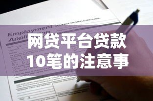 网贷平台贷款10笔的注意事项与申请流程详解 网贷平台贷款10笔的注意事项与申请流程详解