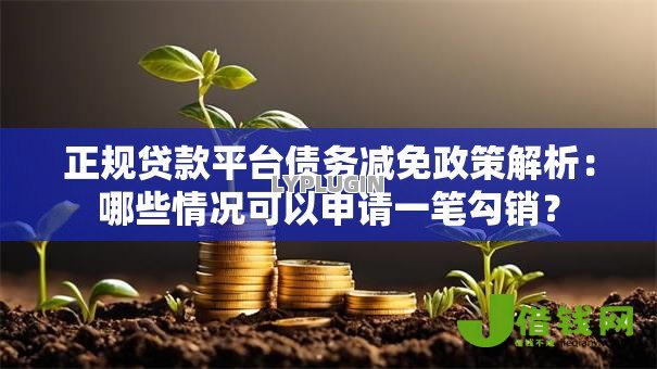正规贷款平台债务减免政策解析:哪些情况可以申请一笔勾销? 正规贷款平台债务减免政策解析:哪些情况可以申请一笔勾销?