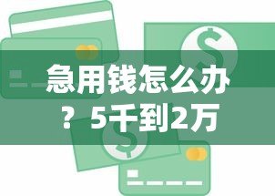 急用钱怎么办？5千到2万正规贷款平台真实测评