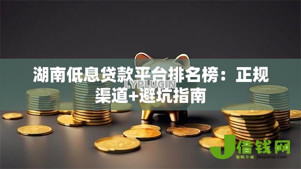 湖南低息贷款平台排名榜：正规渠道+避坑指南