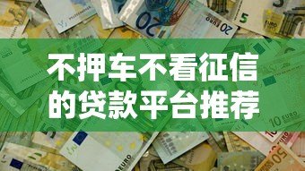 不押车不看征信的贷款平台推荐:快速解决资金难题 不押车不看征信的贷款平台推荐:快速解决资金难题