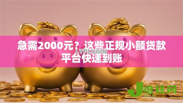 急需2000元?这些正规小额贷款平台快速到账 急需2000元?这些正规小额贷款平台快速到账