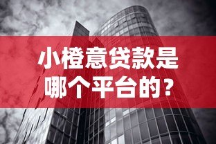 小橙意贷款是哪个平台的？全面解析产品背景与使用攻略