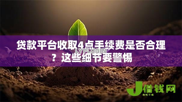 贷款平台收取4点手续费是否合理?这些细节要警惕 贷款平台收取4点手续费是否合理?这些细节要警惕