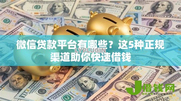 微信贷款平台有哪些？这5种正规渠道助你快速借钱