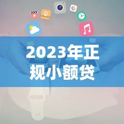 2023年正规小额贷款平台推荐及申请攻略