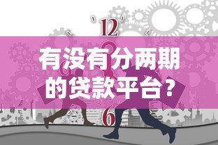 有没有分两期的贷款平台?真实产品测评与申请攻略 有没有分两期的贷款平台?真实产品测评与申请攻略