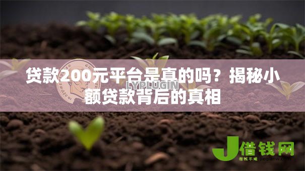 贷款200元平台是真的吗?揭秘小额贷款背后的真相 贷款200元平台是真的吗?揭秘小额贷款背后的真相