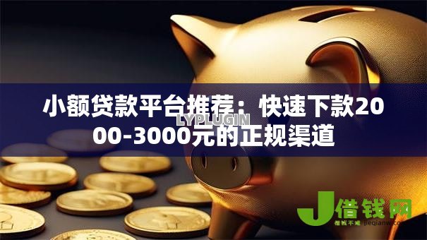 小额贷款平台推荐：快速下款2000-3000元的正规渠道