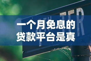一个月免息的贷款平台是真的吗?低息贷款真相大揭秘 一个月免息的贷款平台是真的吗?低息贷款真相大揭秘