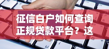 征信白户如何查询正规贷款平台？这份攻略请收好