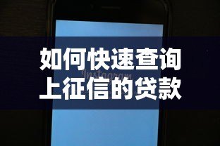 如何快速查询上征信的贷款平台?这5个方法超实用 如何快速查询上征信的贷款平台?这5个方法超实用