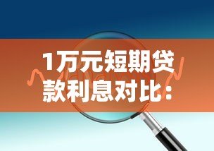 1万元短期贷款利息对比：正规平台推荐及省钱技巧