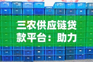 三农供应链贷款平台：助力乡村振兴的金融方案