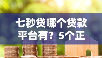 七秒贷哪个贷款平台有？5个正规平台快速申贷指南